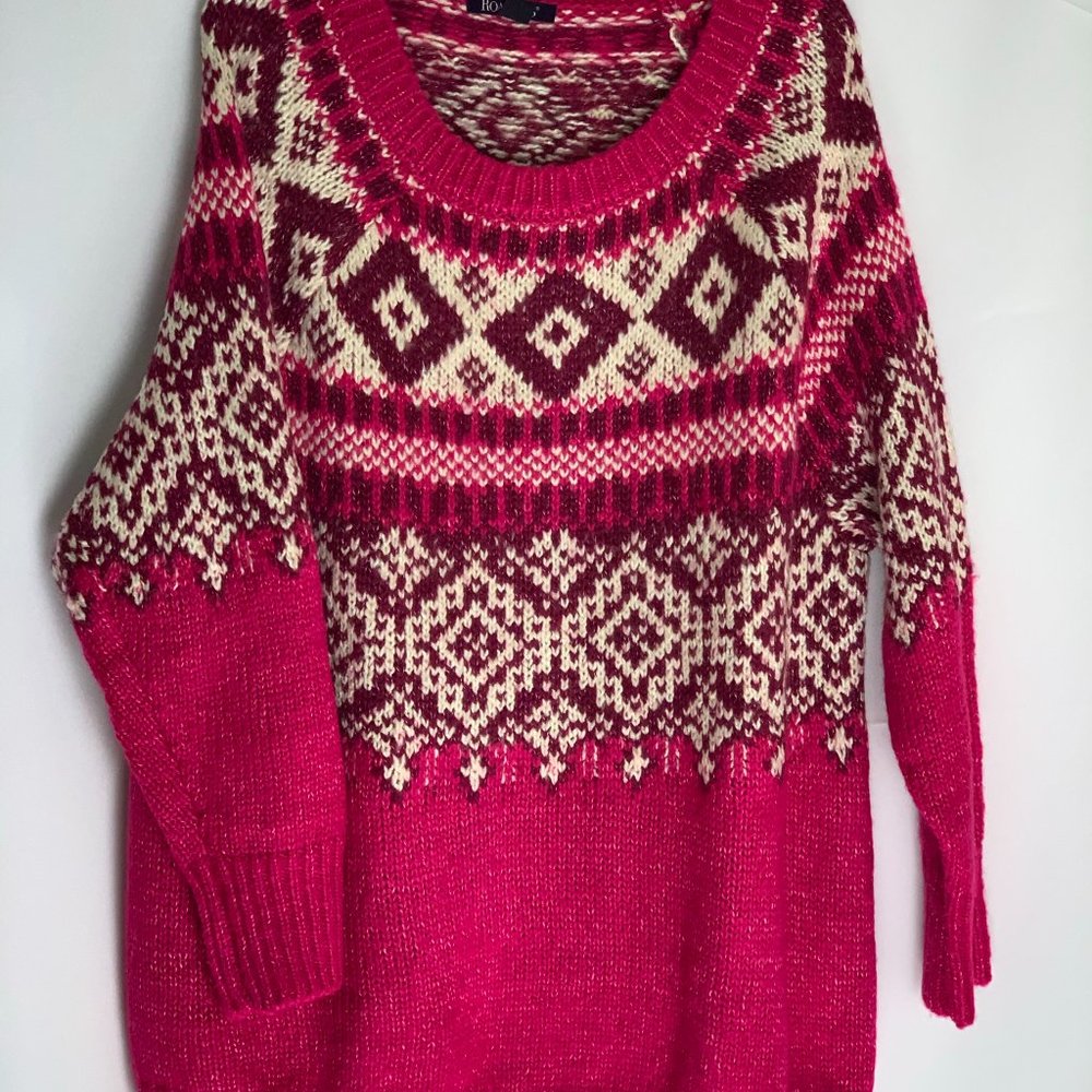 SALE 🔥Pretty Pink Print Sweater size 18 🔥$16